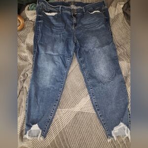 Torrid 26R distressed ankle jegging